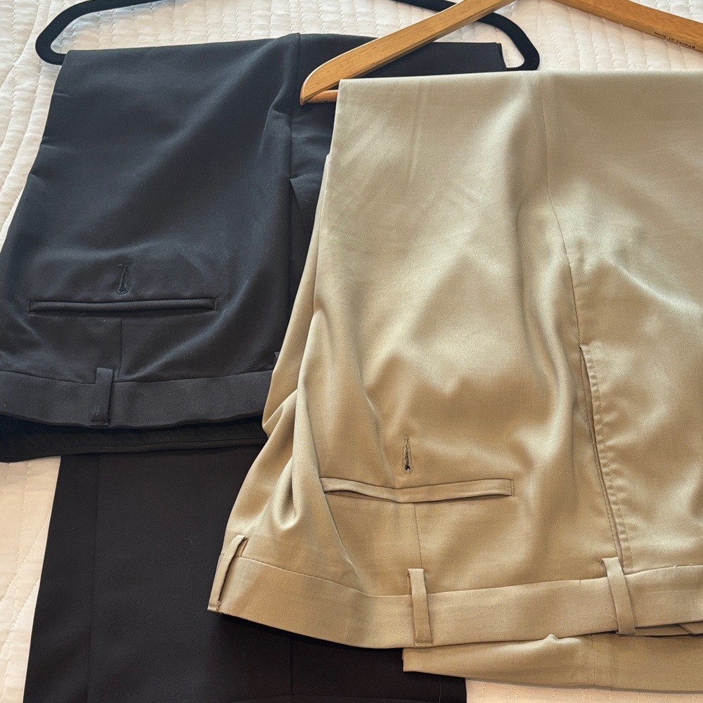 Savane Black and Tan Men’s Dress Pants - Pair